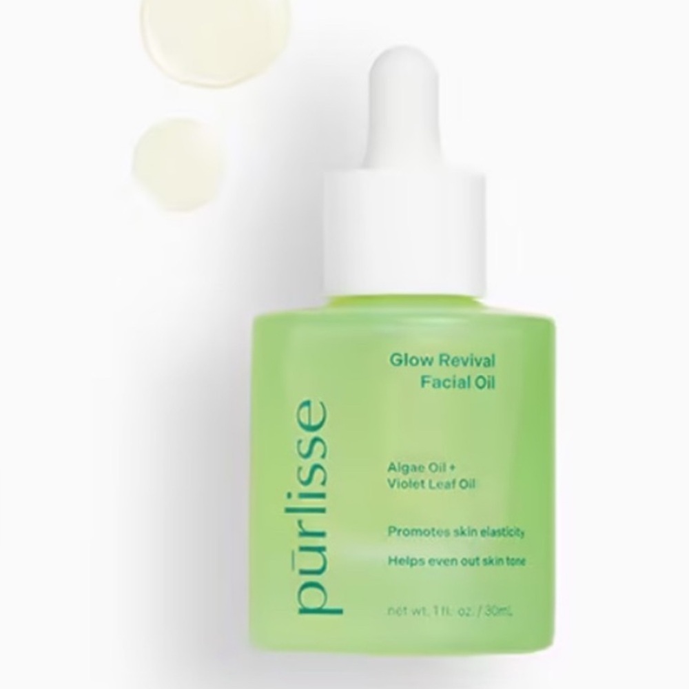 New Purlisse Glow Revival Facial Oil with Algae Oil and Violet Leaf Oil